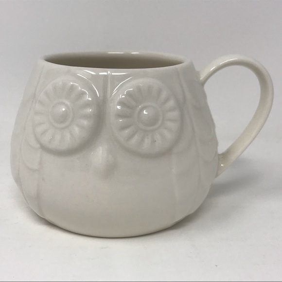 Starbucks Owl Coffee Mug Tea Cup 3D White Cream 10 oz 296 ml - Picture 1 of 6